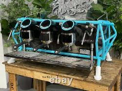 San Remo Cafe Racer 3 Group Blue & Black Espresso Coffee Machine Commercial