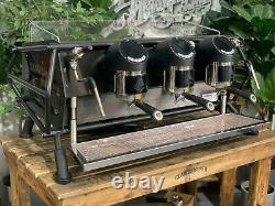 San Remo Cafe Racer 3 Group Naked Black Espresso Coffee Machine Commercial