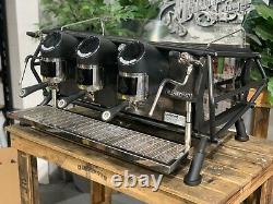 San Remo Cafe Racer 3 Group Naked Black Espresso Coffee Machine Commercial