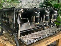 San Remo Cafe Racer 3 Group Naked Black Espresso Coffee Machine Commercial