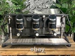 San Remo Cafe Racer 3 Group Naked Black Espresso Coffee Machine Commercial