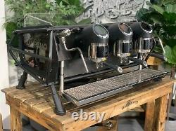 San Remo Cafe Racer 3 Group Naked Black Espresso Coffee Machine Commercial