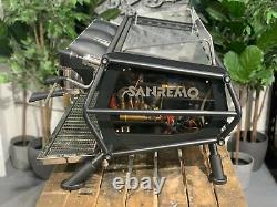 San Remo Cafe Racer 3 Group Naked Black Espresso Coffee Machine Commercial