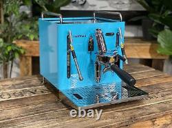 San Remo Cube R 1 Group Blue Espresso Coffee Machine Commercial Barista Domestic