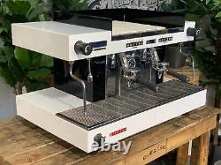 San Remo Roma 2 Group White Espresso Coffee Machine Commercial Cafe Latte Bar