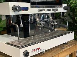 San Remo Roma 2 Group White Espresso Coffee Machine Commercial Cafe Latte Bar