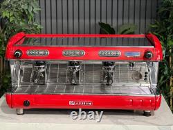 San Remo Verona 3 Group Espresso Coffee Machine Red Coffee Maker Cafe Commercial
