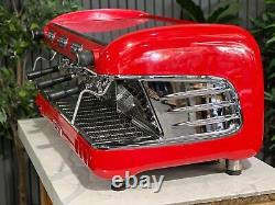 San Remo Verona 3 Group Espresso Coffee Machine Red Coffee Maker Cafe Commercial