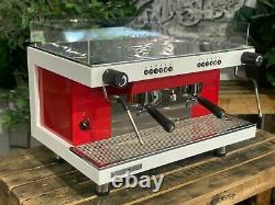 San Remo Zoe Competition 2 Group Red & White Espresso Coffee Machine Commercial