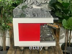 San Remo Zoe Competition 2 Group Red & White Espresso Coffee Machine Commercial