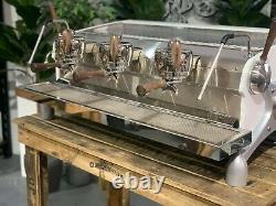 Slayer Espresso V3 3 Group White & Timber Espresso Coffee Machine Custom Cafe