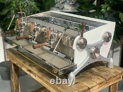 Slayer Espresso V3 3 Group White & Timber Espresso Coffee Machine Custom Cafe