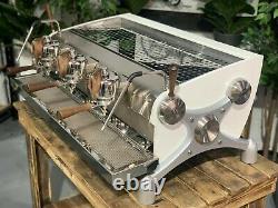 Slayer Espresso V3 3 Group White & Timber Espresso Coffee Machine Custom Cafe