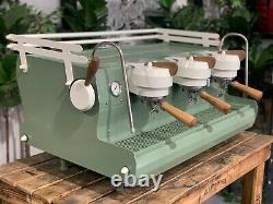 Synesso Cyncra 3 Group Custom Green, White & Timber Espresso Coffee Machine Cafe