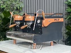 Synesso Mvp 2 Group Espresso Coffee Machine Custom Navy Blue & Brown Commercial