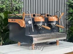 Synesso Mvp 2 Group Espresso Coffee Machine Custom Navy Blue & Brown Commercial