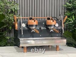 Synesso Mvp 2 Group Espresso Coffee Machine Custom Navy Blue & Brown Commercial