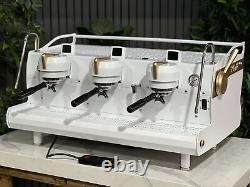 Synesso Mvp 3 Group Espresso Coffee Machine White & Gold Commercial Cafe Latte