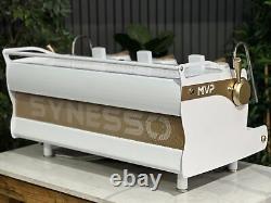 Synesso Mvp 3 Group Espresso Coffee Machine White & Gold Commercial Cafe Latte