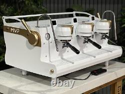 Synesso Mvp 3 Group Espresso Coffee Machine White & Gold Commercial Cafe Latte