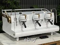 Synesso Mvp 3 Group Espresso Coffee Machine White & Gold Commercial Cafe Latte