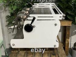 Synesso Sabre 3 Group White Espresso Coffee Machine W. Pesado Group Handles Cafe