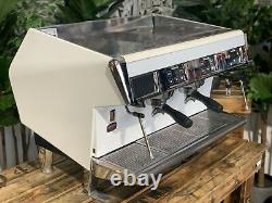 Unic DI Stella 2 Group White Espresso Coffee Machine Custom Commercial Cafe Bar