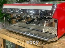 Unic DI Stella Caffe 3 Group Red Espresso Coffee Machine Custom Commercial Cafe