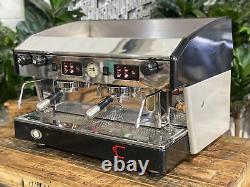 Wega Atlas 2 Group Espresso Coffee Machine Black & Grey W. Pesado Handles Cafe