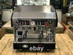 Wega Atlas Compact 2 Group Black Grey Espresso Coffee Machine Commercial Cart