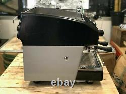 Wega Atlas Compact 2 Group Black Grey Espresso Coffee Machine Commercial Cart