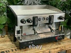 Wega Atlas Evd 2 Group Metallic Black Espresso Coffee Machine Commercial Cafe