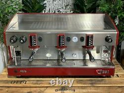 Wega Atlas Evd 3 Group Metallic Red Espresso Coffee Machine Commercial Maker