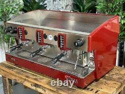 Wega Atlas Evd 3 Group Metallic Red Espresso Coffee Machine Commercial Maker