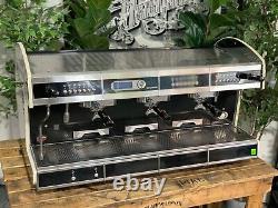 Wega Concept 3 Group Black Splashback Espresso Coffee Machine Commercial Cafe