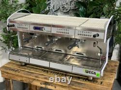 Wega Concept 3 Group White Espresso Coffee Machine Commercial Cafe Barista Bar