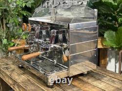 Wega Mininova 2 Group Stainless & Timber Accents Espresso Coffee Machine Cafe