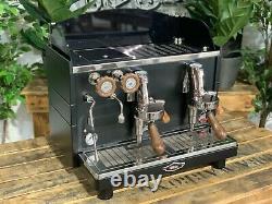 Wega Mininova Classic 2 Group Brand New Black & Timber Espresso Coffee Machine