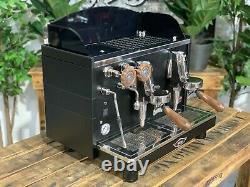 Wega Mininova Classic 2 Group Brand New Black & Timber Espresso Coffee Machine