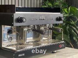 Wega Pegaso Evd 2 Group Espresso Coffee Machine Black Commercial Cafe Barista