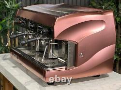 Wega Polaris 2 Group Espresso Coffee Machine Rose Gold Copper High Cup Cafe Cart