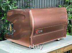 Wega Polaris 2 Group Espresso Coffee Machine Rose Gold Copper High Cup Cafe Cart