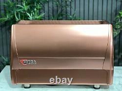 Wega Polaris 2 Group Espresso Coffee Machine Rose Gold Copper High Cup Cafe Cart