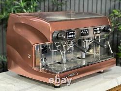 Wega Polaris 2 Group Espresso Coffee Machine Rose Gold Copper High Cup Cafe Cart