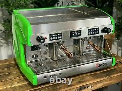 Wega Polaris 2 Group High Cup Green Timber Handles Espresso Coffee Machine Cafe