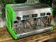 Wega Polaris 2 Group High Cup Green Timber Handles Espresso Coffee Machine Cafe