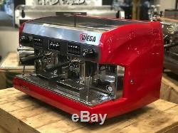 Wega Polaris 2 Group High Cup Red Espresso Coffee Machine Commercial Cafe Bar