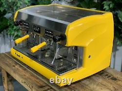 Wega Polaris 2 Group High Cup Yellow Handles Espresso Coffee Machine Custom Cafe