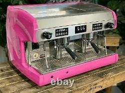 Wega Polaris 2 Group Hot Pink Espresso Coffee Machine Custom Commercial Cafe
