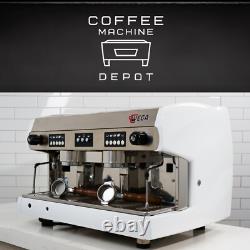 Wega Polaris 2 Group (Low Cup) Commercial Espresso Machine- White with Wood Handle